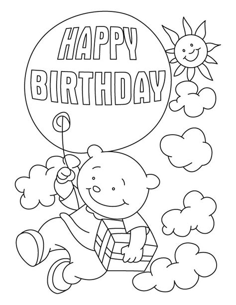 Birthday Coloring Cards