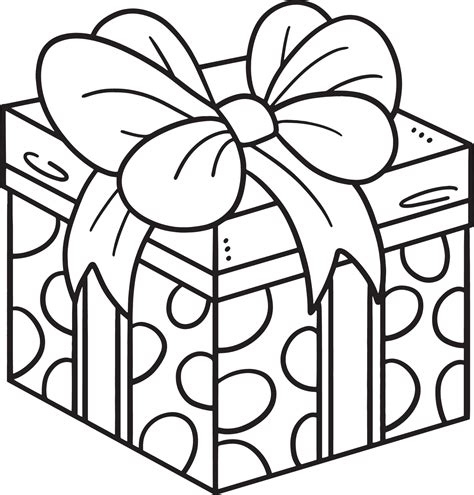 Birthday coloring page with gifts