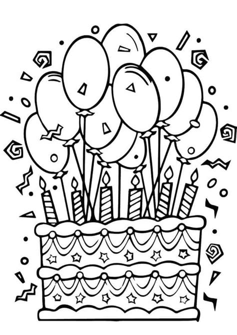 Birthday coloring pages for kids printable