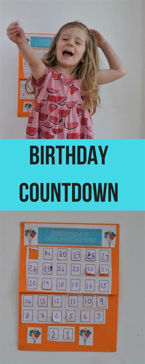 Benefits of Birthday Countdown Printables