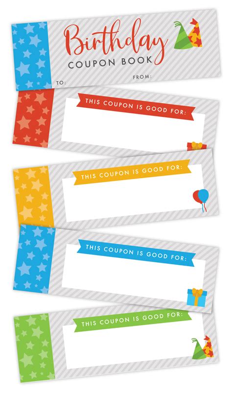 Birthday Coupon Book Template for Microsoft Word