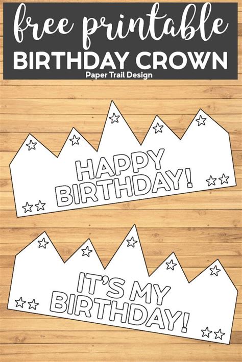 Birthday Crown Printable Designs Free