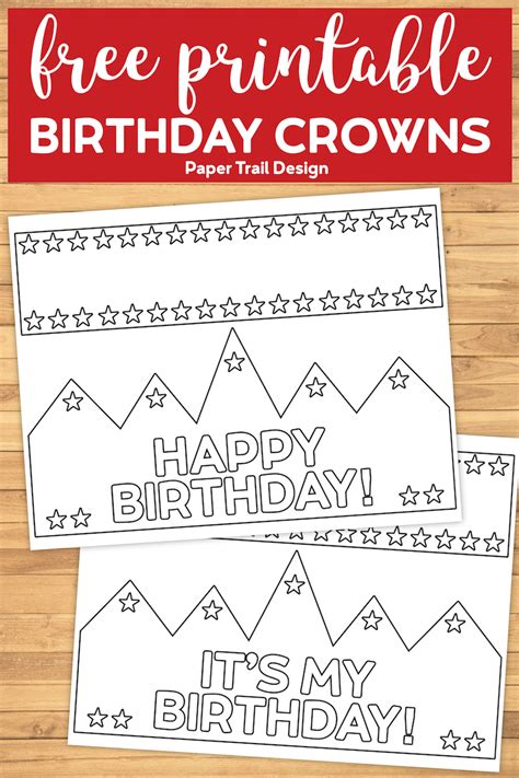 Birthday Crown Printable Designs