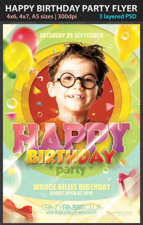 Birthday flyer template 9