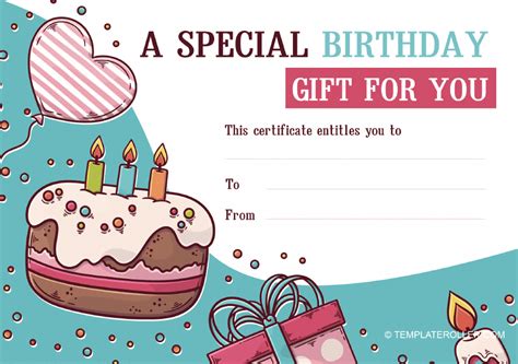 Birthday Gift Certificate Ideas