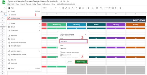 Birthday Google Sheets template