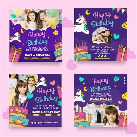 Birthday Instagram post templates