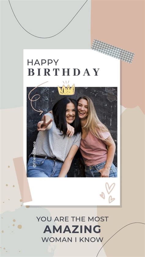 Birthday Instagram template ideas for friends