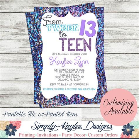 Birthday Invitation Ideas for Teens