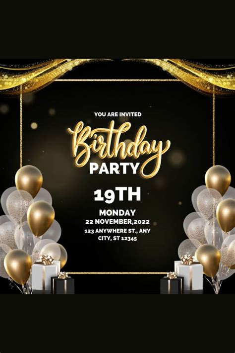 Birthday Invitation PPT Template