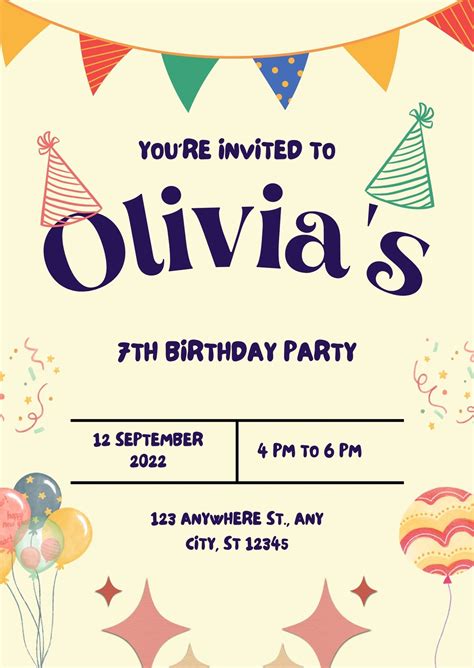 Birthday Invitation Template 4