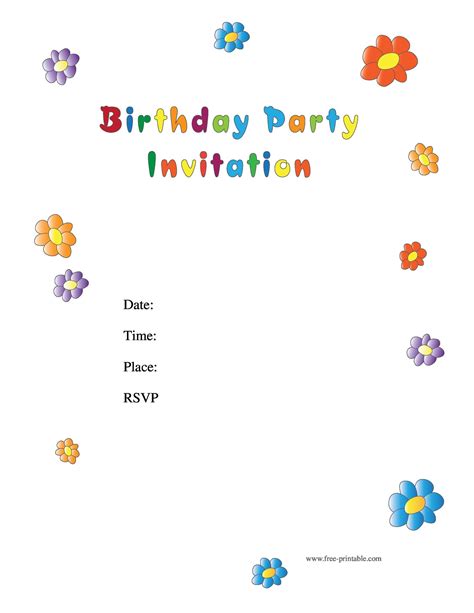 Birthday Invitation Template with Photo