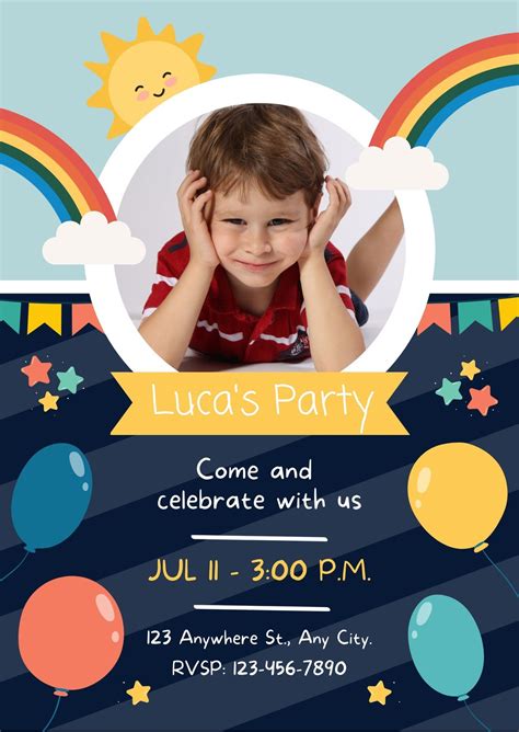 Birthday invitation template idea