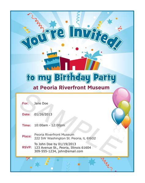 birthday invitation wording ideas