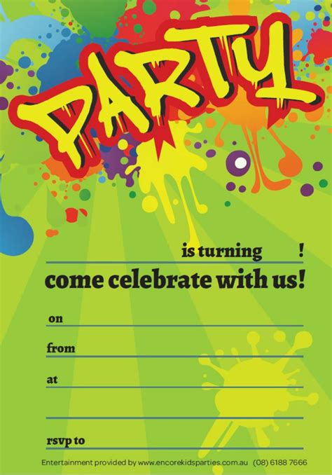 Birthday invitations templates for boys free printable