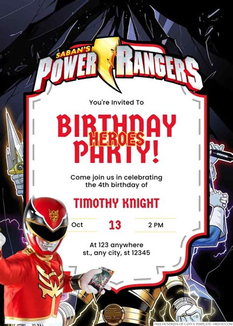 A birthday invitation template example