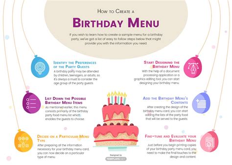 Birthday Menu Template 1