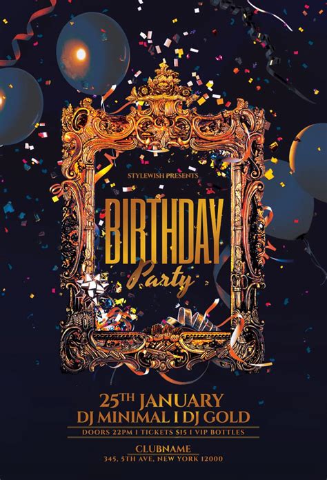 Birthday Party Flyer Template 9