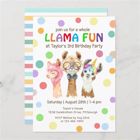 Birthday party invitation template