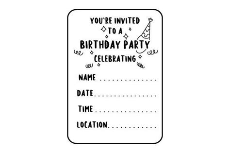 Birthday Party Invitation Template