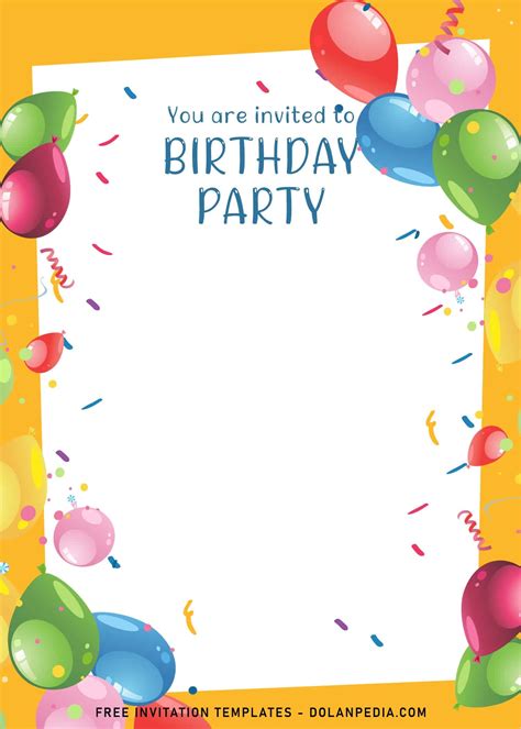 Birthday Party Invitation Template