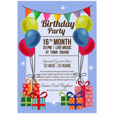 Birthday Party Poster Templates