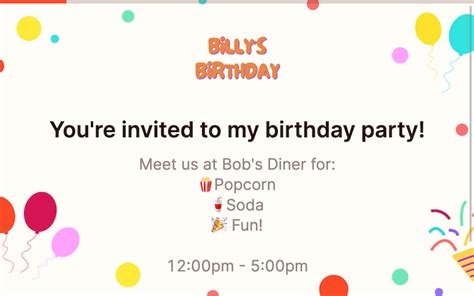 Birthday Party Rsvp Card Template