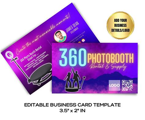 Birthday Photo Booth Business Card