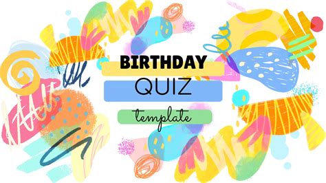 Birthday Quiz Template