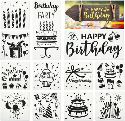 Birthday Stencil Template