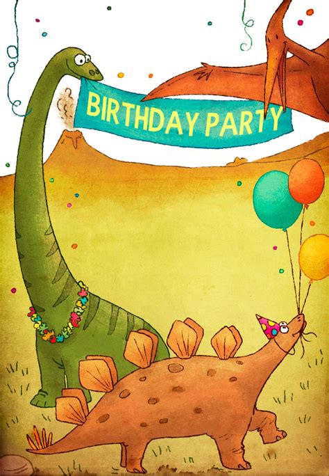 Birthday Template Dinosaur