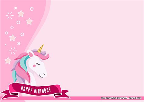 Birthday Template Unicorn