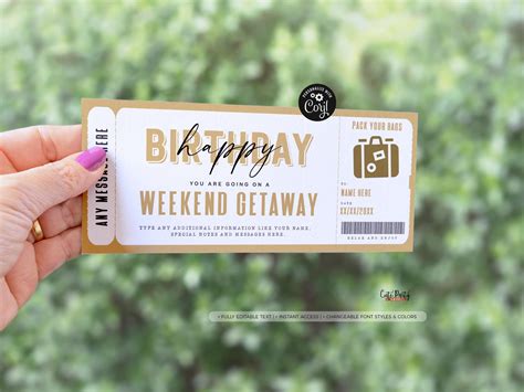 Birthday Weekend Getaway Planning Template