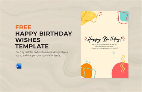 Birthday Wishes Template