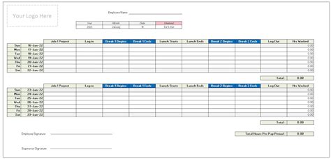 Biweekly Timesheet Template Automation