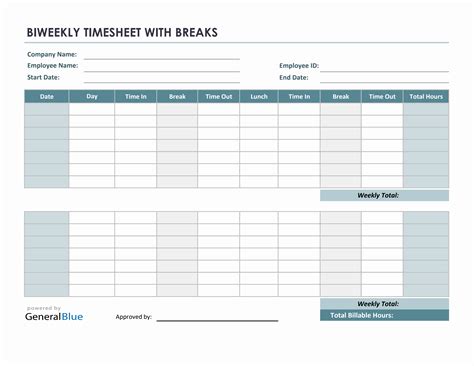 Biweekly Timesheet Template Excel Image 6