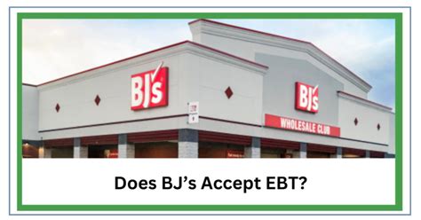 BJ's Accepts EBT