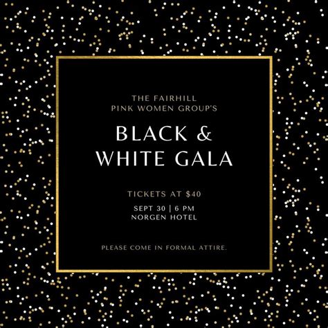 Black and Gold Gala Invitation Templates