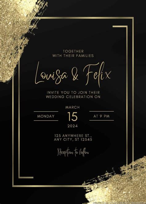 Black and Gold Invitation Templates Tips