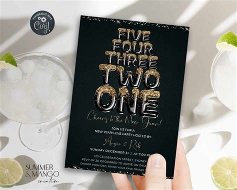 Black and Gold Invitations