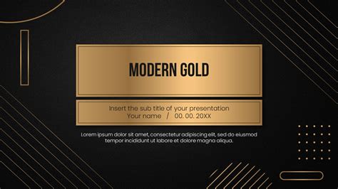 Black and Gold Presentation Template Design