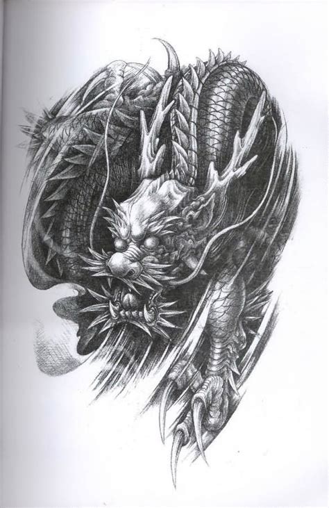 Black and Gray Dragon Tattoo Designs