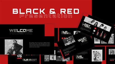 Black and Red PowerPoint Templates