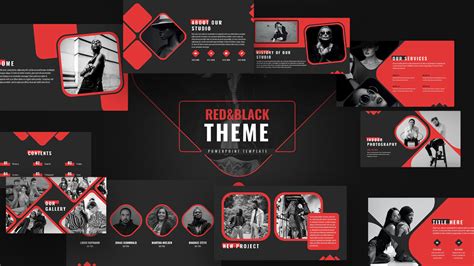 Black and Red PowerPoint Templates