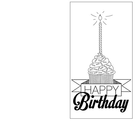 Black and White Birthday Cards Design