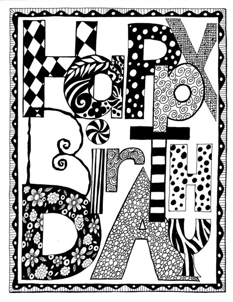 Black and White Birthday Cards