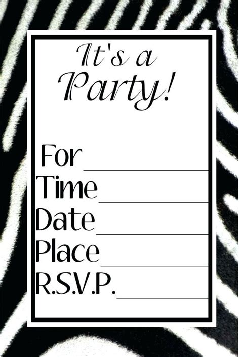 Black and White Birthday Invitation Ideas