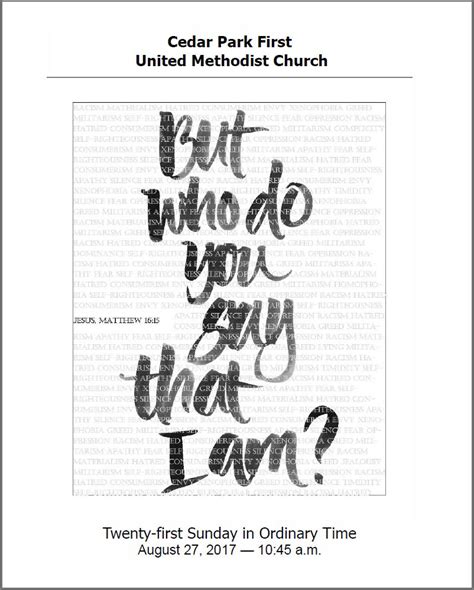 Black and White Church Bulletin Covers