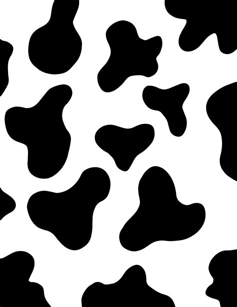 Black and White Cow Print