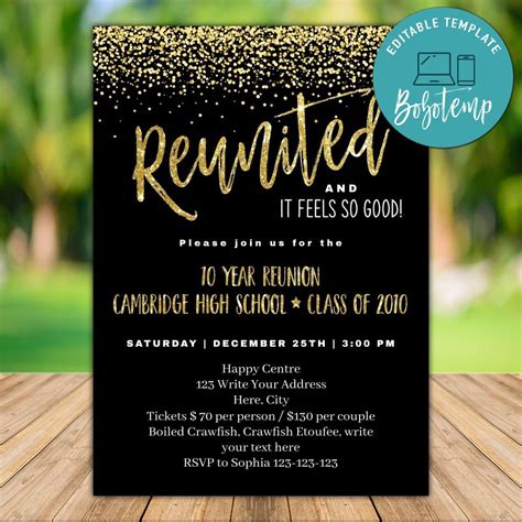 Black and White Gathering Invitation Templates